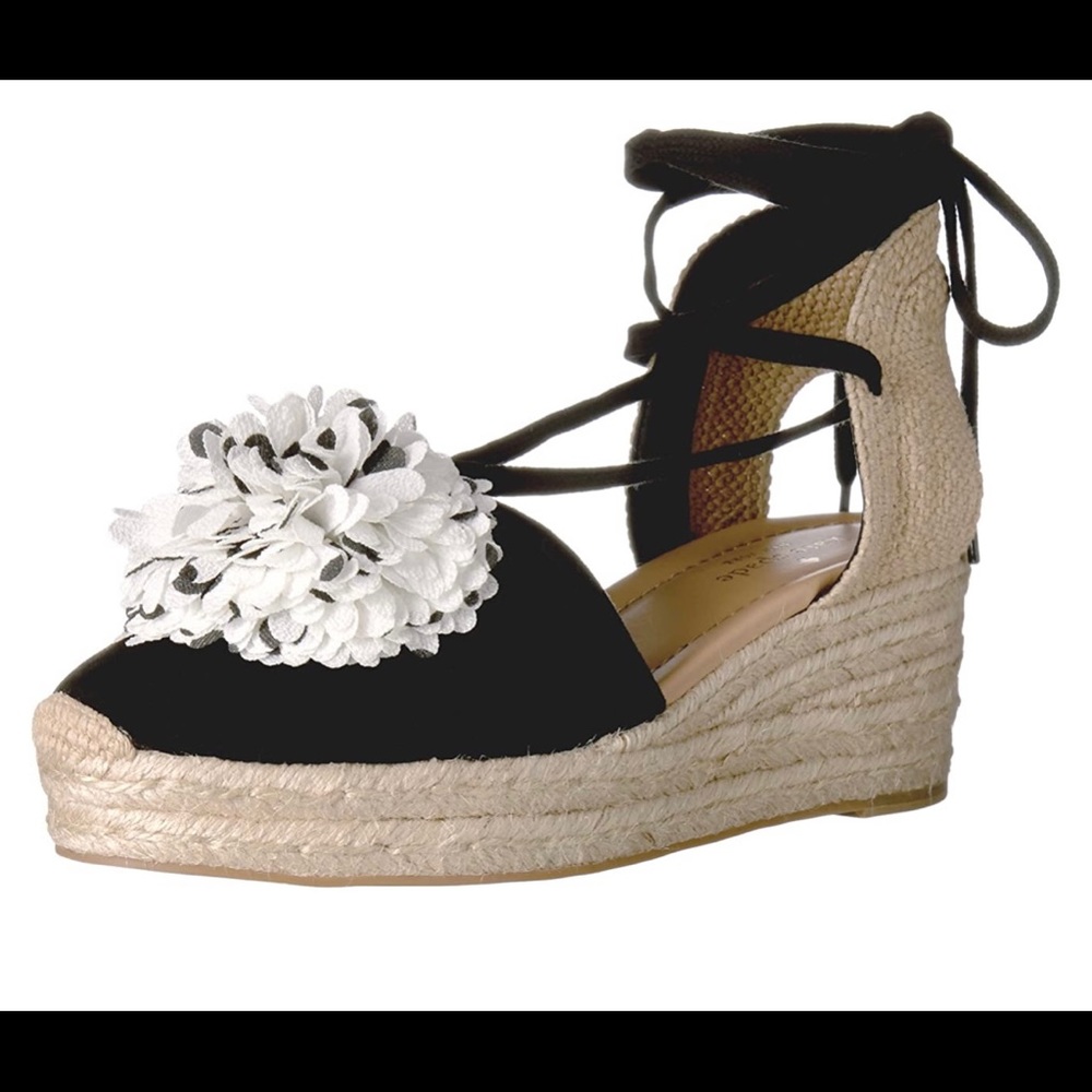 Kate Spade Flower Espadrilles Wedge Sandals sz6.5